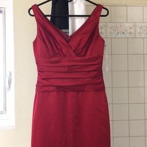 CLOSET CLEAR OUT David’s bridal red silk gown